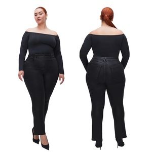 Good American GOOD LEGS COATED Straight JEANS